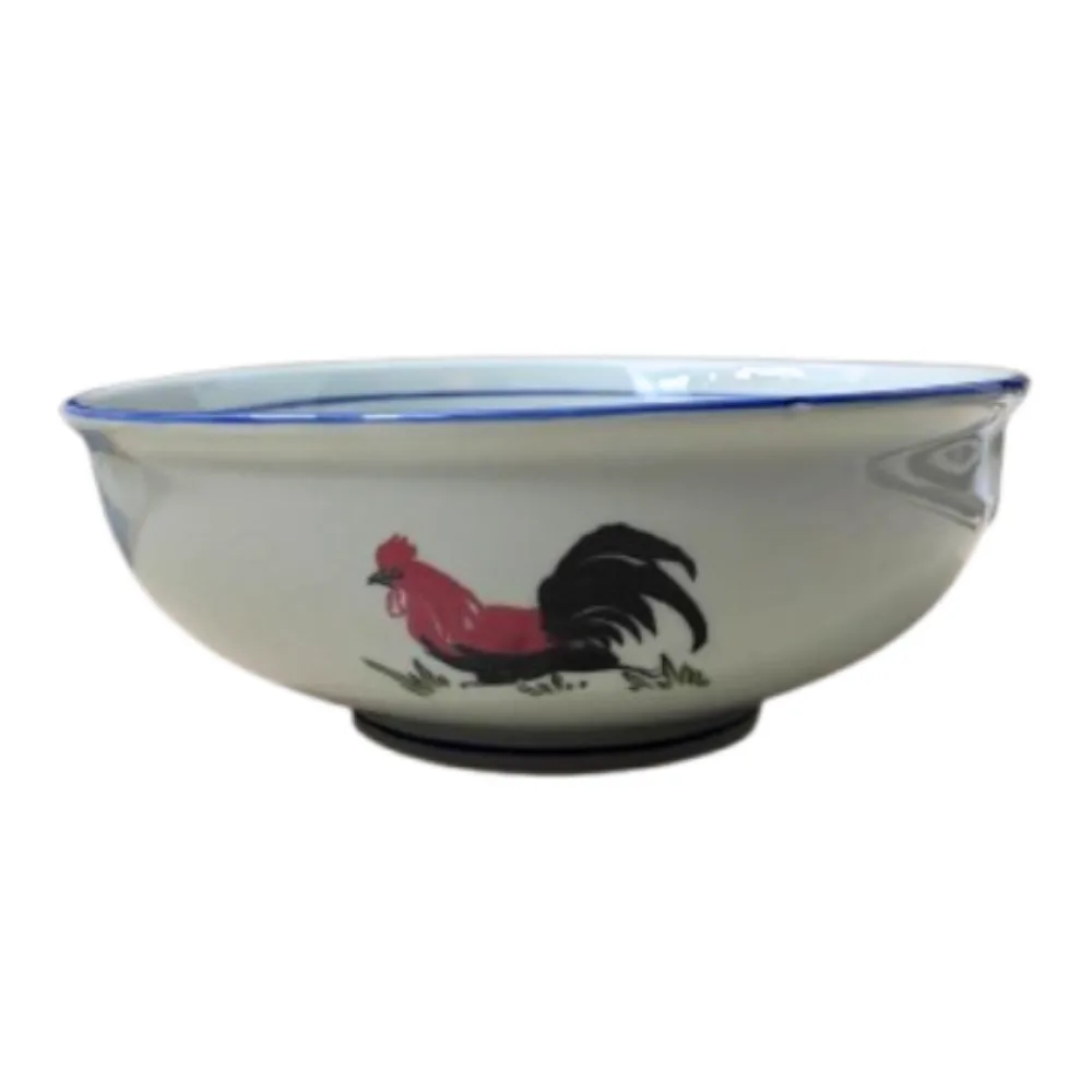 10" Traditional Rooster Big Bowl