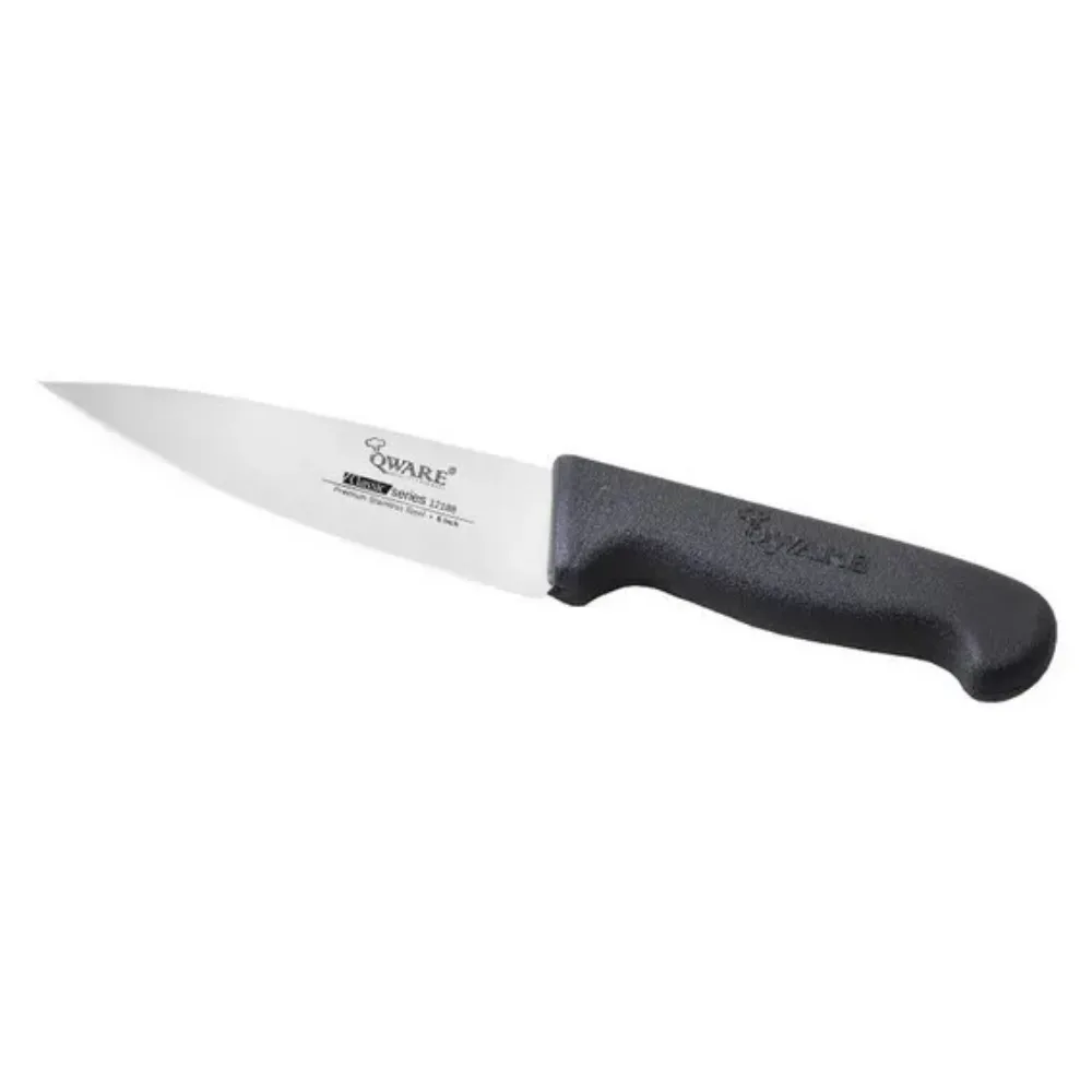 Qware 12188-15BK 6" Stainless Steel Chef Knife (Black)