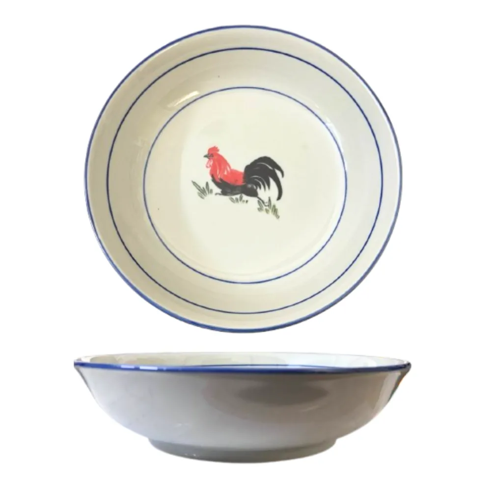 8" Traditional Rooster Deep Plate