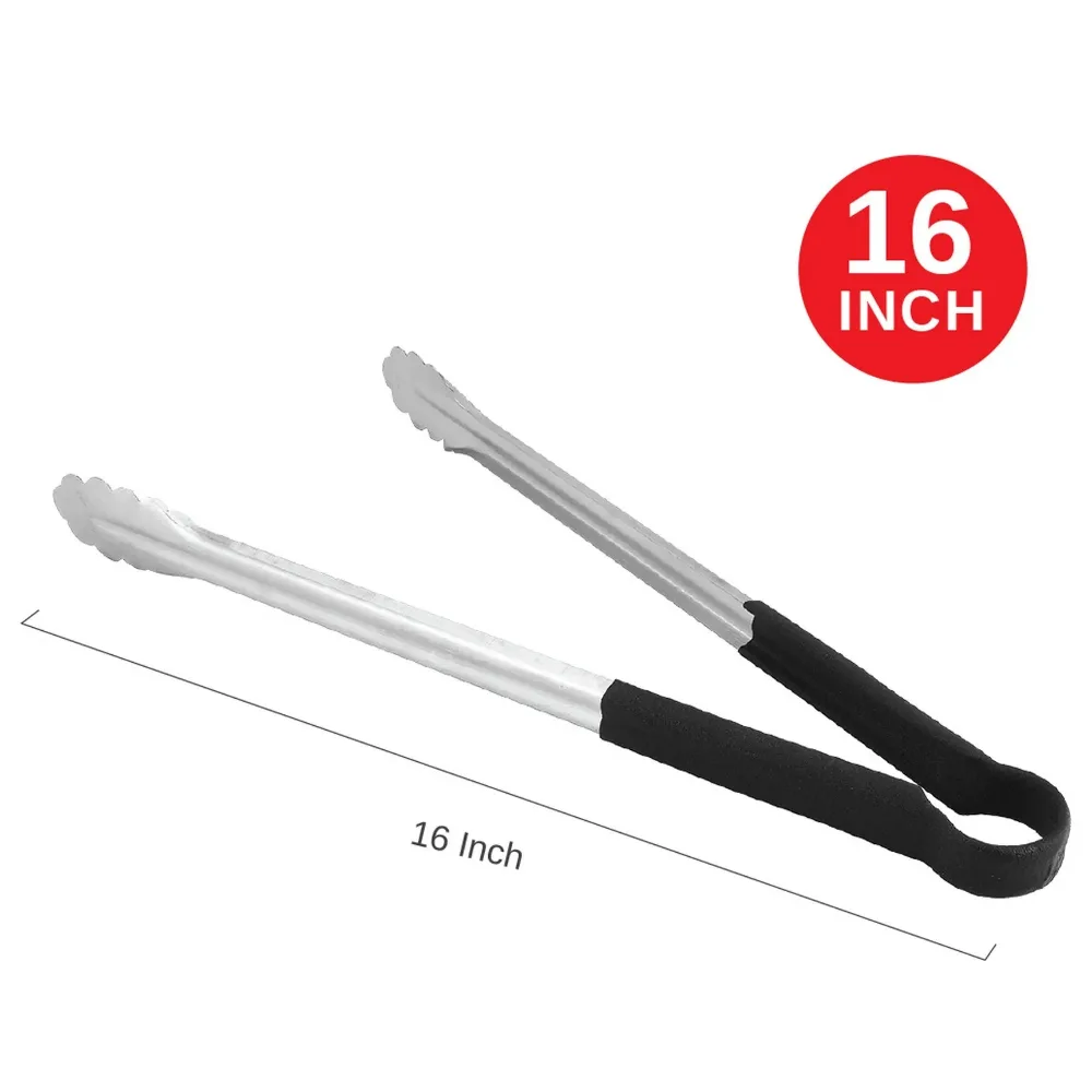 Qware 16" Stainless Steel Cooking Food Tongs