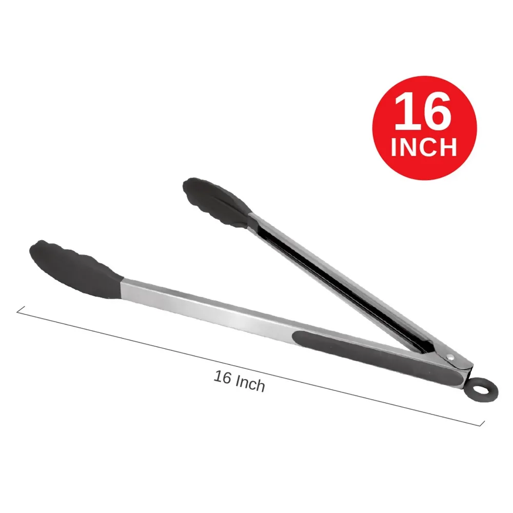 Qware 16" Stainless Steel Locking Food Tongs