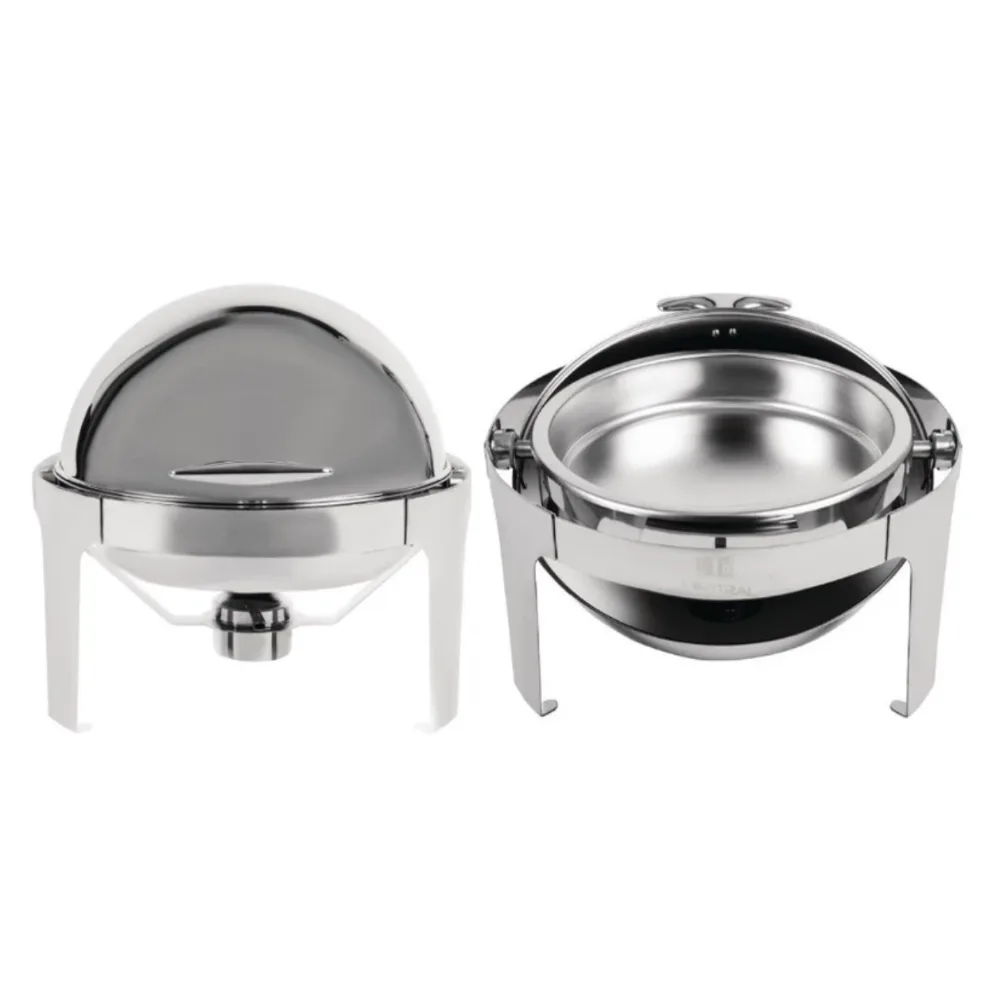 18.0 S/S Round Shape Roll Top Chafing Dish