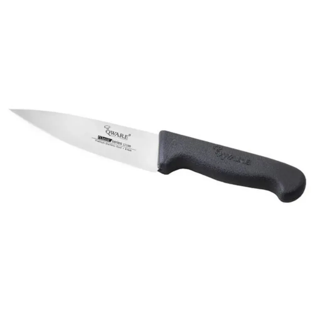 Qware 12188-23BK 9" Stainless Steel Chef Knife (Black)