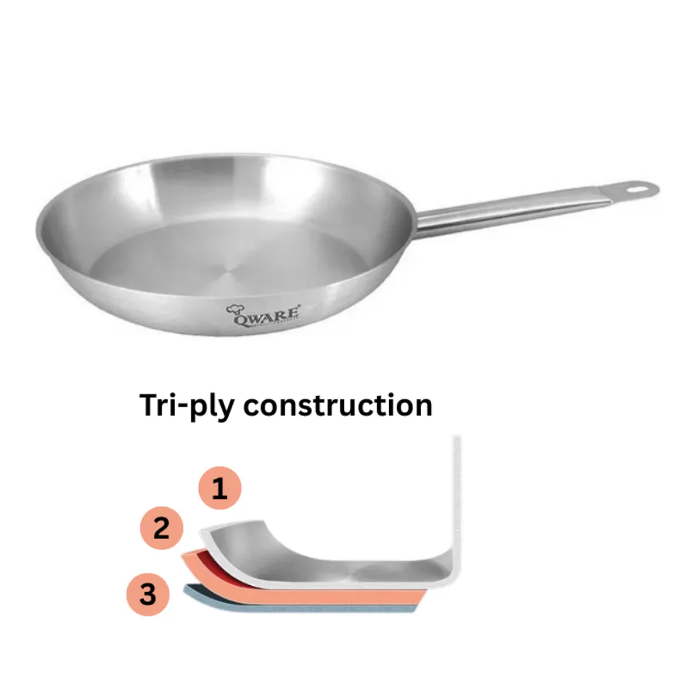 Qware 2040 Stainless Steel Sandwich Bottom Frying Pan