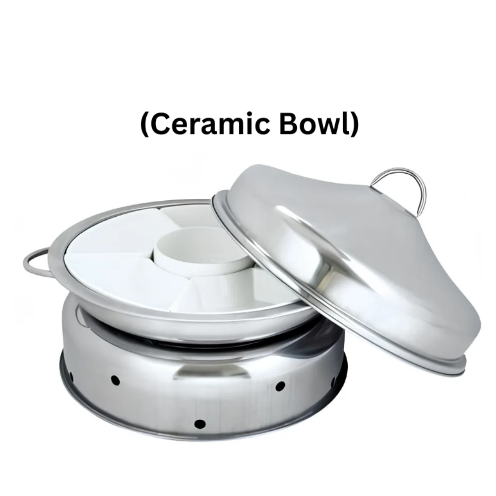 18.0 S/S Chafing Dish (Ceramic Bowl)