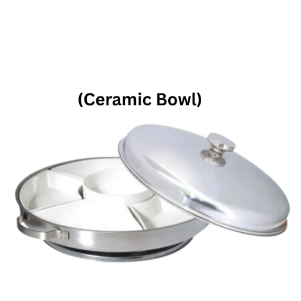 18.0 S/S Dome Round Chafing Dish (Ceramic Bowl)